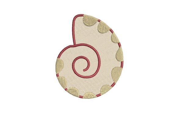 Beige Swirl Shell Embroidery Design Review