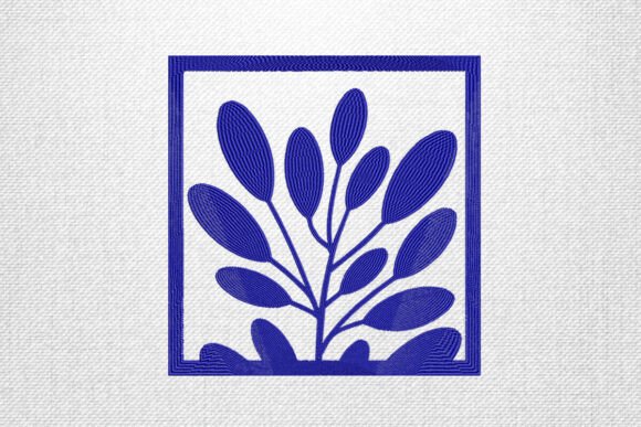 Blue Leaf Branch Framed Embroidery Review