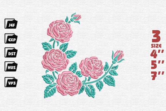 Curved Rose Corner Embroidery: A Designer's Review