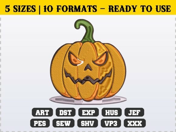 Halloween Pumpkin Face Embroidery Design Review