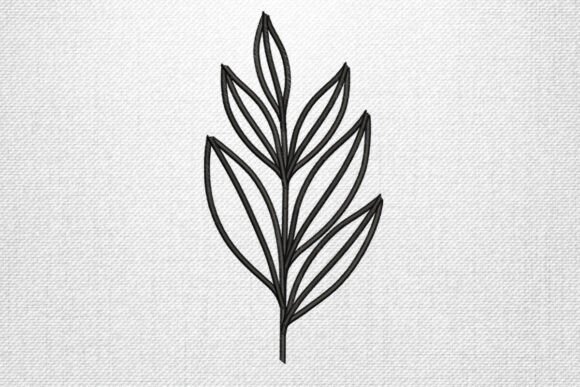 Minimal Leaf Embroidery Design Review for Boutique Apparel