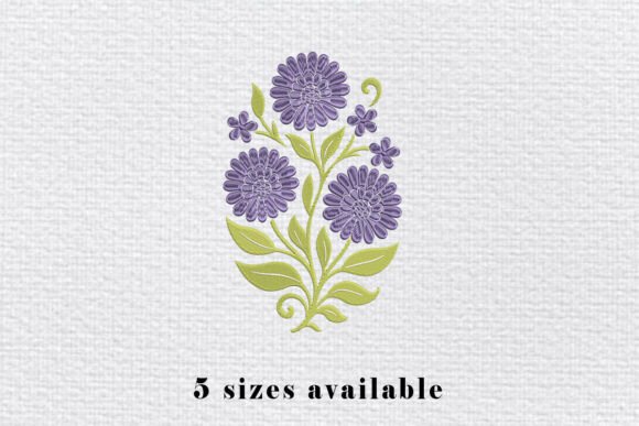 Purple Floral Embroidery Design Review for Boutique Apparel