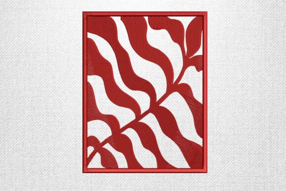 Red Abstract Embroidery Design Review for Brands