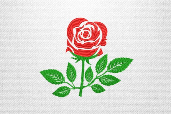 Red Rose with Leaves Embroidery: A Seller's Review