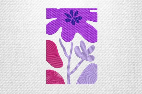 Review: Abstract Purple Floral Embroidery Art for Boutiques