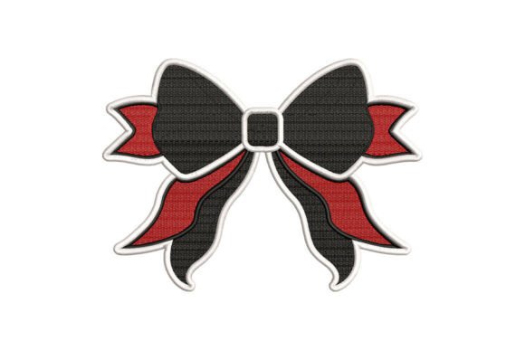 Review: Black and Red Bow Embroidery Design