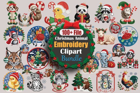 Review: Christmas Animal Embroidery Clipart Bund for Pros