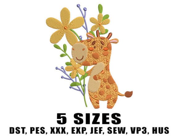 Review: Floral Giraffe Embroidery Design for Boutiques