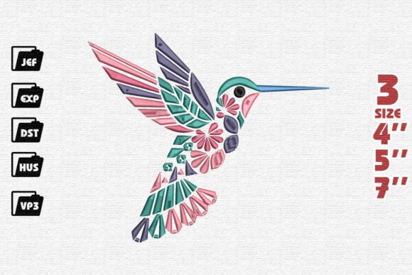 Review: Floral Hummingbird Embroidery Design for Spring