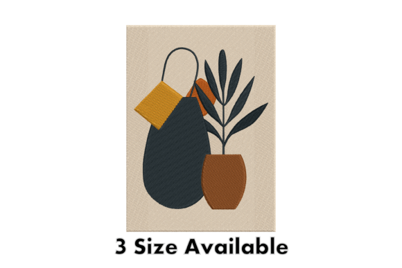 Review: Modern Vase Plant Embroidery Art for Brands