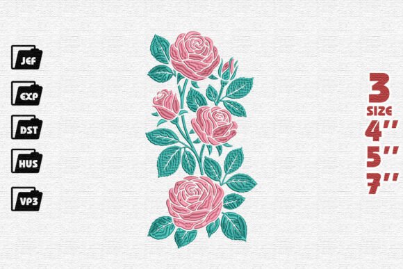 Tall Rose Cluster Embroidery: A Designer's Review
