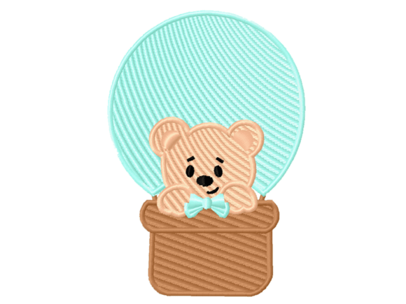 Teddy Bear in Balloon Embroidery Design Review
