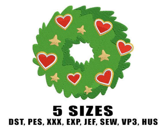 Xmas Heart Wreath Embroidery Designs Review
